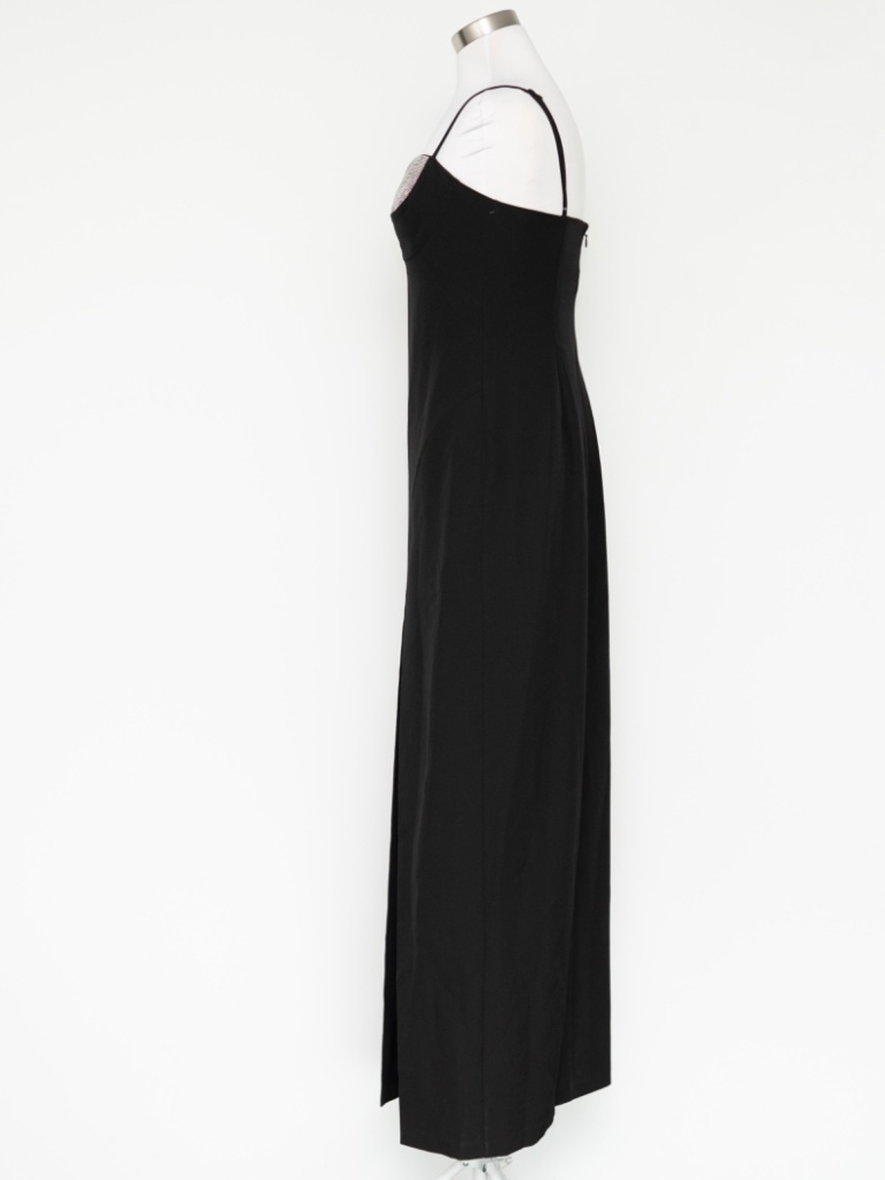 Adrianna Papell- Crystal Sweetheart Crepe Column Gown - Picture 7 of 12